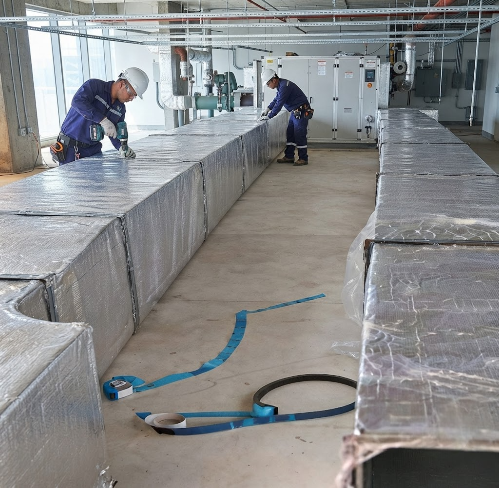 AHU Duct Line Installation Work